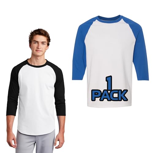 Gildan G570 3/4-Sleeve Raglan T-Shirts, Bulk Undershirts for Men